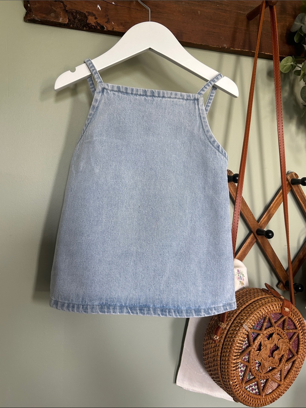 Girls Light Blue Denim Camisole Top
